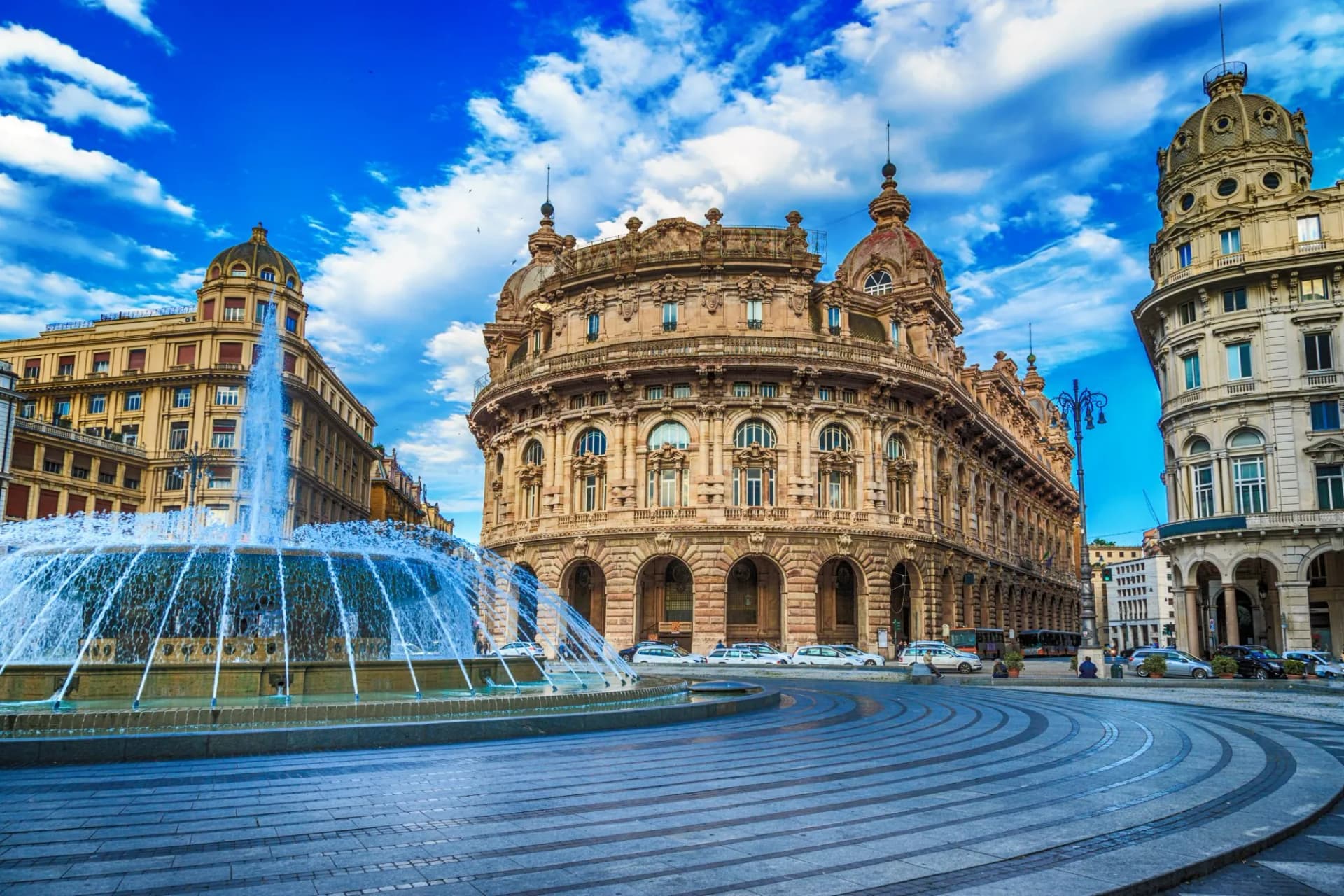 Piazza De Ferrari in Genoa Italy