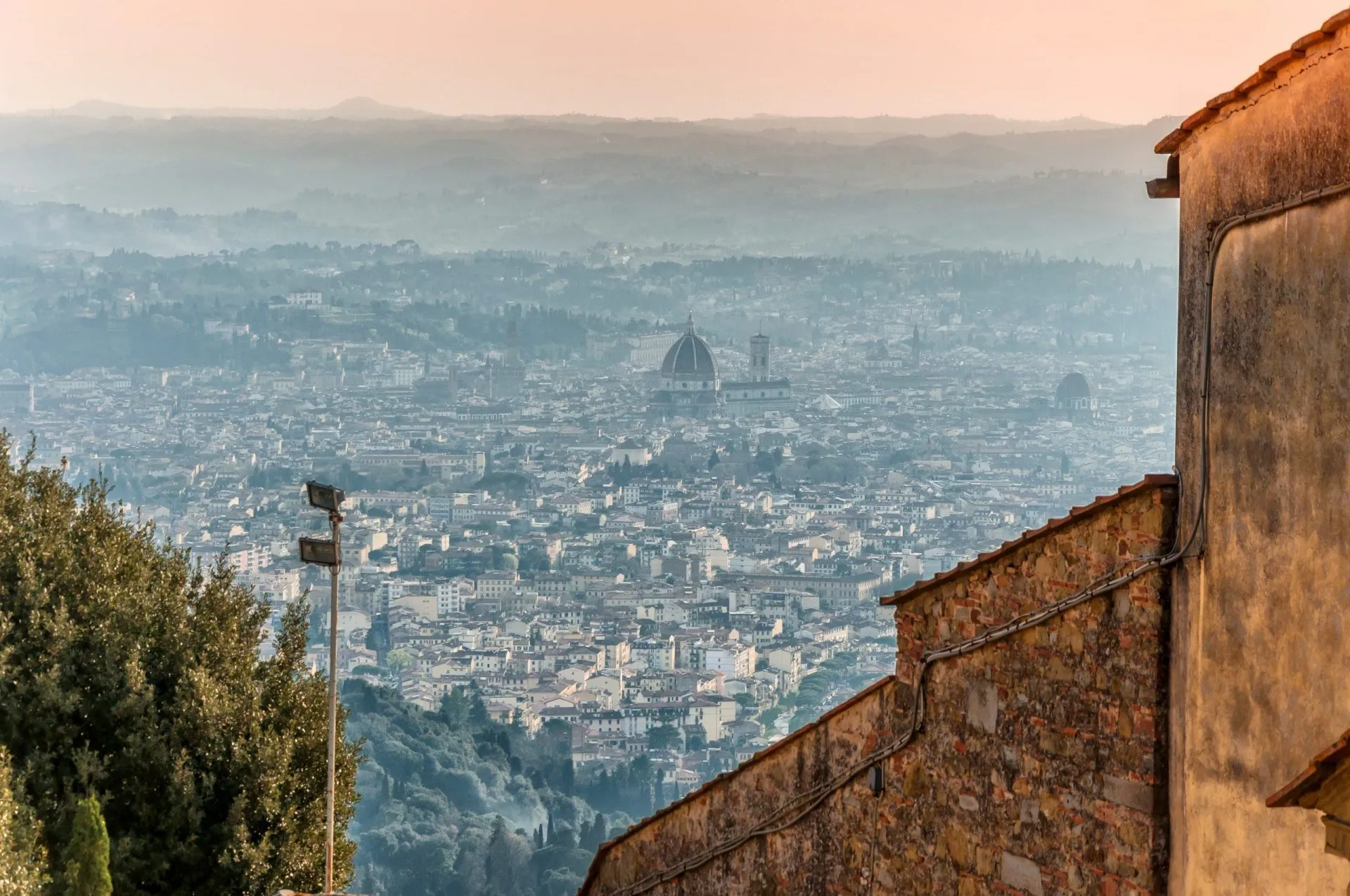 view of Florence from Fiesole. Tuscany, Italy