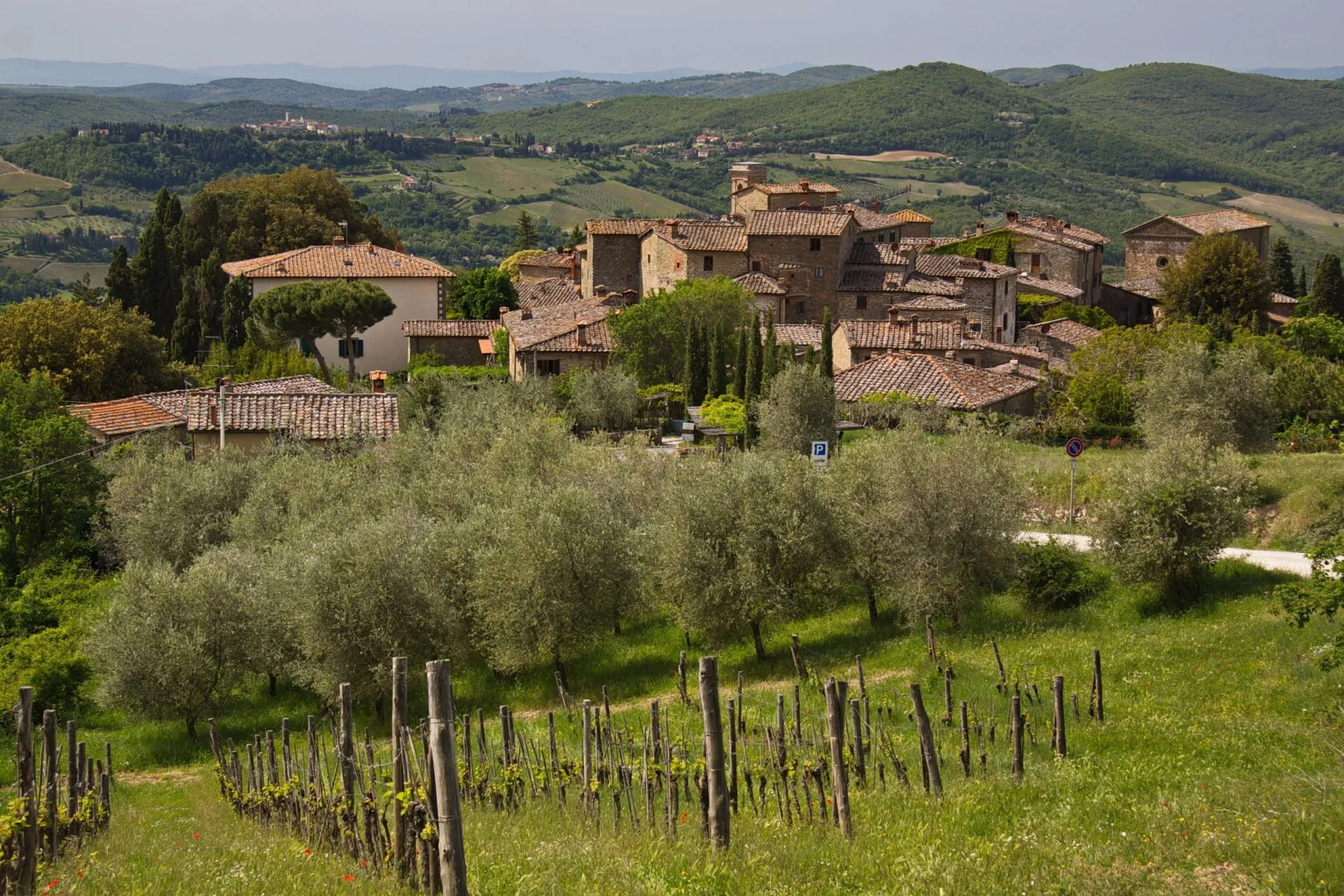 Village Volpaia in Province of Siena, Tuscany, Italy, Europe